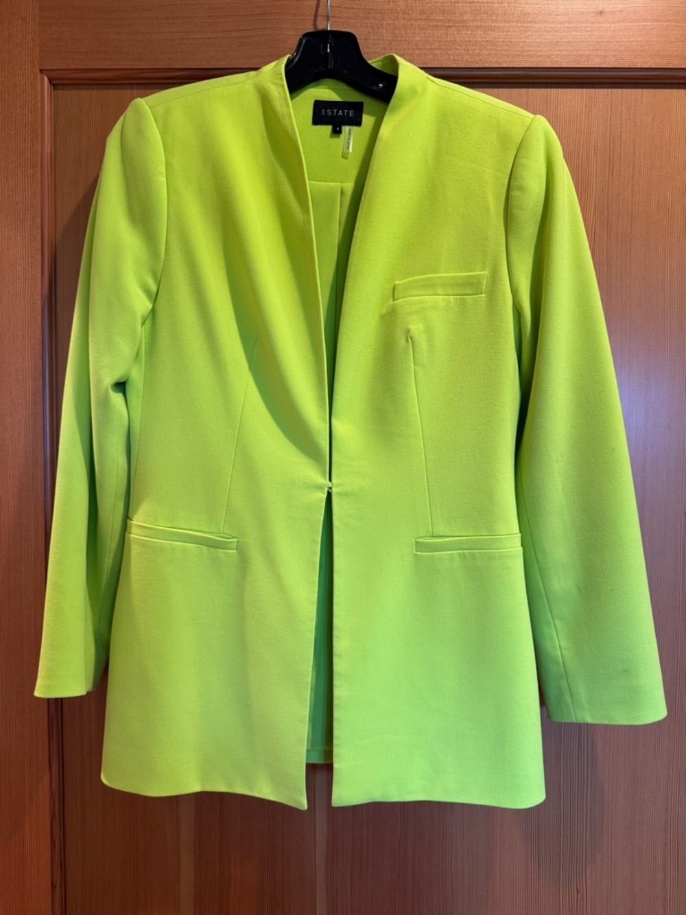 1. State Neon Green Open-Front Blazer